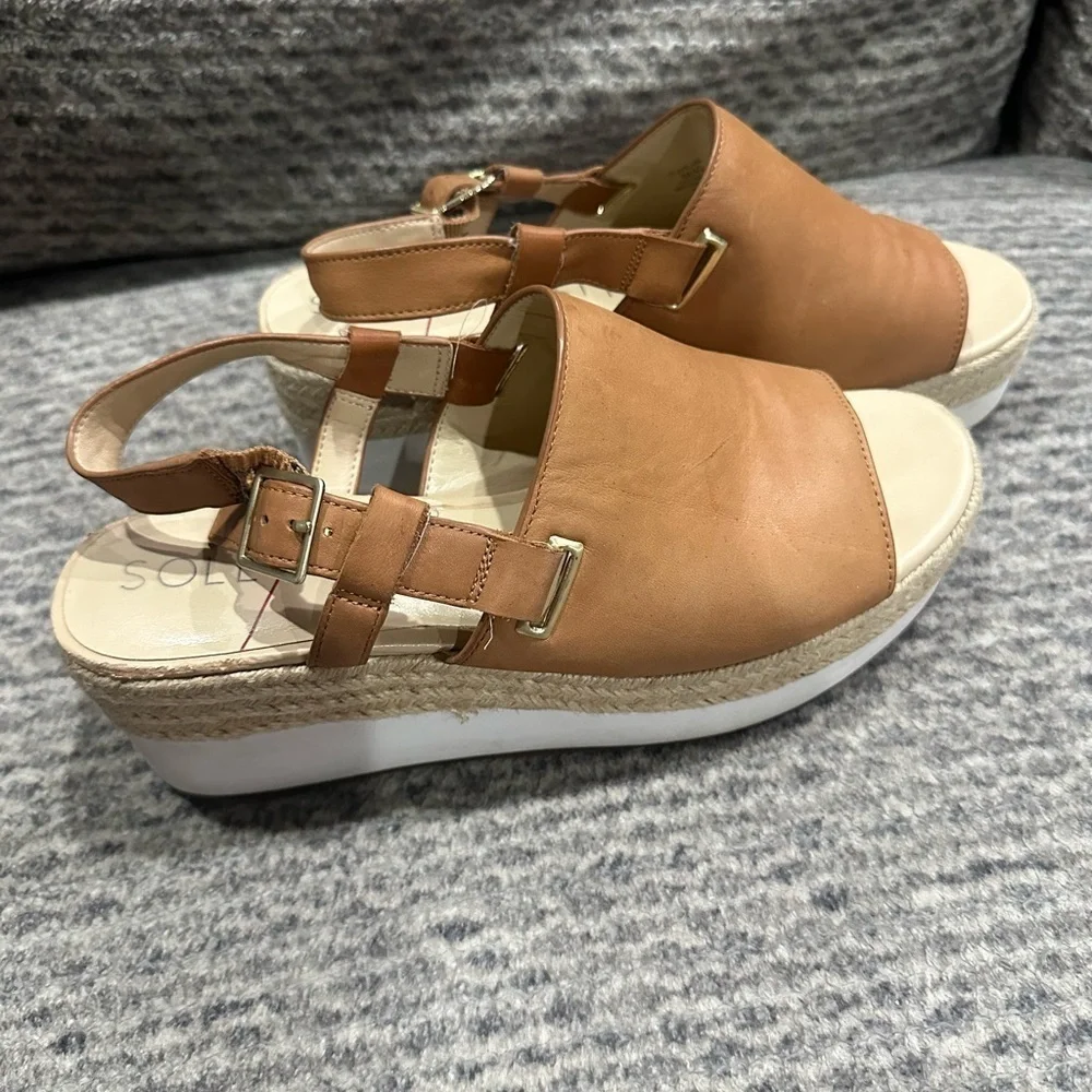 SOLE SOCIETY Ayelani Brown Espadrille Wedge